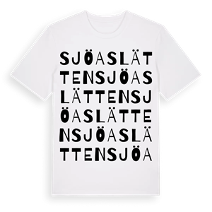 Sjöaslätten ordlek t-shirt – ekologisk bomull t-shirt från Pinshirt
