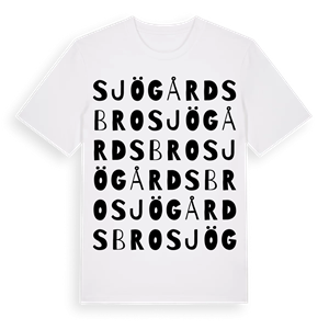Sjögårdsbro ordlek t-shirt – ekologisk bomull t-shirt från Pinshirt