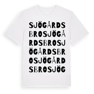 Sjögårdsbro ordlek t-shirt – ekologisk bomull t-shirt från Pinshirt