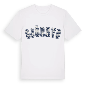 Sjörryd college t-shirt – ekologisk bomull t-shirt från Pinshirt