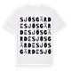 White t-shirt med Sjösgärde ordlek t-shirt
