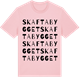 Pink Cotton t-shirt med Skaftabygget ordlek t-shirt