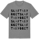 Mid Heather Gray t-shirt med Skaftabygget ordlek t-shirt
