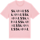 Pink Cotton t-shirt med Skahals ordlek t-shirt
