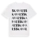 White t-shirt med Skahals ordlek t-shirt