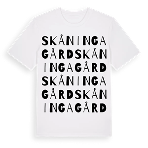 Skåningagård ordlek t-shirt – ekologisk bomull t-shirt från Pinshirt