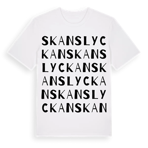 Skanslyckan ordlek t-shirt – ekologisk bomull t-shirt från Pinshirt