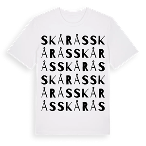 Skårås ordlek t-shirt – ekologisk bomull t-shirt från Pinshirt
