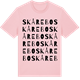 Pink Cotton t-shirt med Skårebo ordlek t-shirt