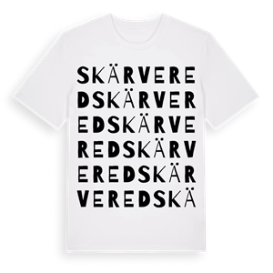 Skärvered ordlek t-shirt – ekologisk bomull t-shirt från Pinshirt