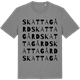 Mid Heather Gray t-shirt med Skattagård ordlek t-shirt