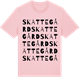 Pink Cotton t-shirt med Skattegård ordlek t-shirt