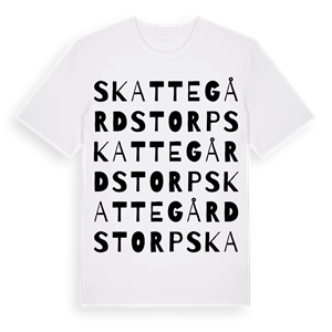 Skattegårdstorp ordlek t-shirt – ekologisk bomull t-shirt från Pinshirt