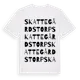 White t-shirt med Skattegårdstorp ordlek t-shirt