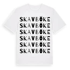 Skavböke ordlek t-shirt – ekologisk bomull t-shirt från Pinshirt