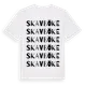 White t-shirt med Skavböke ordlek t-shirt