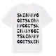 White t-shirt med Skenabygget ordlek t-shirt