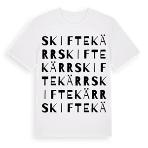 Skiftekärr ordlek t-shirt – ekologisk bomull t-shirt från Pinshirt