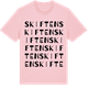 Pink Cotton t-shirt med Skiften ordlek t-shirt