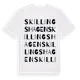 White t-shirt med Skillingshagen ordlek t-shirt
