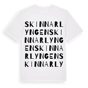 Skinnarlyngen ordlek t-shirt – ekologisk bomull t-shirt från Pinshirt