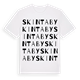 White t-shirt med Skintaby ordlek t-shirt