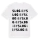 White t-shirt med Skogaby ordlek t-shirt