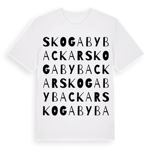 Skogabybackar ordlek t-shirt – ekologisk bomull t-shirt från Pinshirt