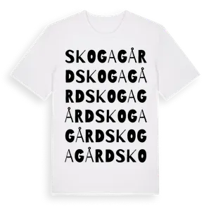 Skogagård ordlek t-shirt – ekologisk bomull t-shirt från Pinshirt