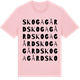 Pink Cotton t-shirt med Skogagård ordlek t-shirt