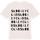 Vintage White t-shirt med Skogalyckan ordlek t-shirt