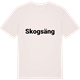 Vintage White t-shirt med Skogsäng fetstil t-shirt