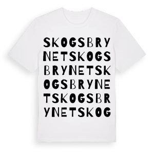 Skogsbrynet ordlek t-shirt – ekologisk bomull t-shirt från Pinshirt