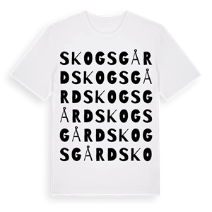 Skogsgård ordlek t-shirt – ekologisk bomull t-shirt från Pinshirt