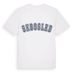 Skogsled college t-shirt – ekologisk bomull t-shirt från Pinshirt