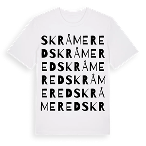 Skråmered ordlek t-shirt – ekologisk bomull t-shirt från Pinshirt