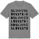 Mid Heather Gray t-shirt med Skummeslövsstrand ordlek t-shirt
