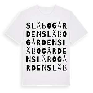 Släbogården ordlek t-shirt – ekologisk bomull t-shirt från Pinshirt