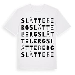 Slätteberg ordlek t-shirt – ekologisk bomull t-shirt från Pinshirt