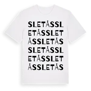 Sletås ordlek t-shirt – ekologisk bomull t-shirt från Pinshirt