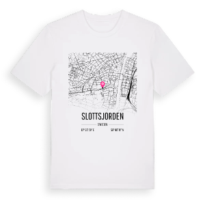 Slottsjorden karta t-shirt – ekologisk bomull t-shirt från Pinshirt