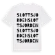 White t-shirt med Slottsjorden ordlek t-shirt