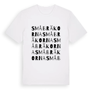 Småbräkorna ordlek t-shirt – ekologisk bomull t-shirt från Pinshirt