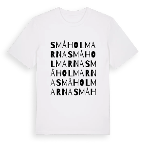 Småholmarna ordlek t-shirt – ekologisk bomull t-shirt från Pinshirt