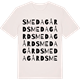 Vintage White t-shirt med Smedagård ordlek t-shirt