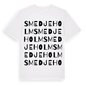 Smedjeholm ordlek t-shirt – ekologisk bomull t-shirt från Pinshirt