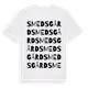 White t-shirt med Smedsgård ordlek t-shirt