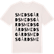 Vintage White t-shirt med Smedsgård ordlek t-shirt