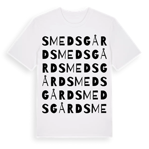 Smedsgård ordlek t-shirt – ekologisk bomull t-shirt från Pinshirt