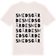 Vintage White t-shirt med Smedsgärde ordlek t-shirt